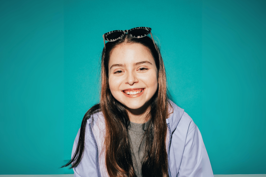 Young girl smiling