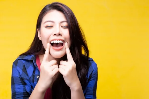 woman with a transformed smile